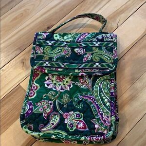 Vera Bradley green print quilted lunch bag